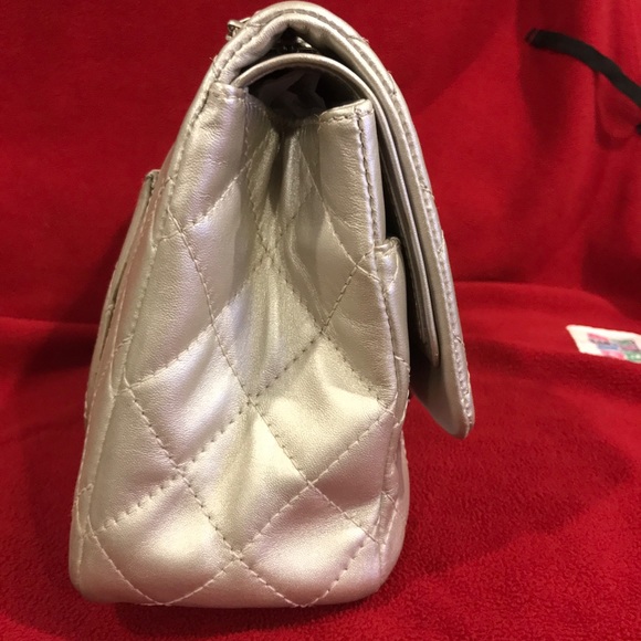 Chanel Reissue Jumbo Metallic Silver Bag - Picture 3 of 8